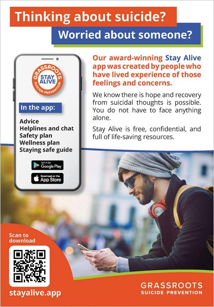 The Stay Alive app poster