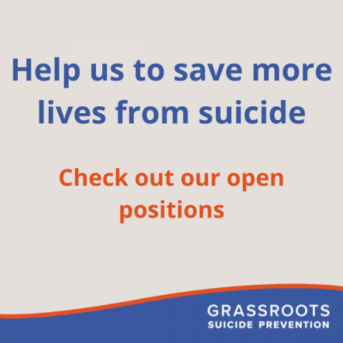 Help us to save more lives from suicide. Check out our open positions.